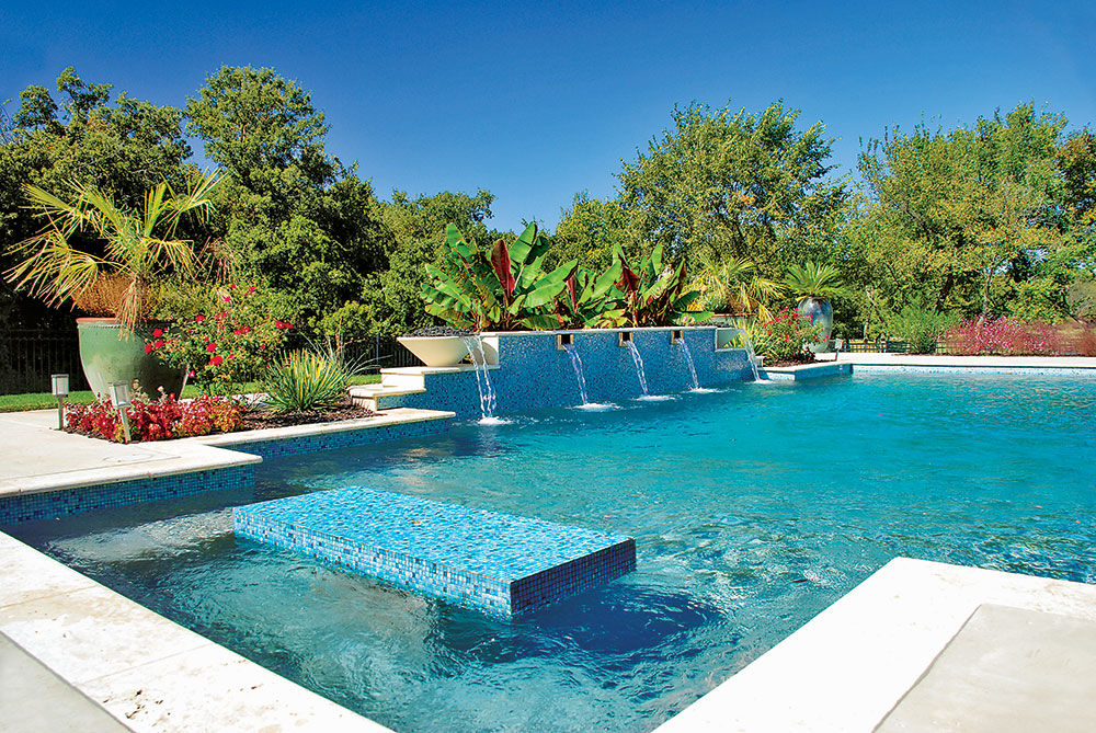 Blue Haven Pools Details and Granite Work